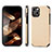 Coque Contour Silicone et Plastique Housse Etui Protection Integrale 360 Degres U04 pour Apple iPhone 15 Or