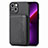 Coque Contour Silicone et Plastique Housse Etui Protection Integrale 360 Degres U05 pour Apple iPhone 13 Noir