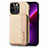 Coque Contour Silicone et Plastique Housse Etui Protection Integrale 360 Degres U05 pour Apple iPhone 13 Pro Max Or