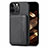 Coque Contour Silicone et Plastique Housse Etui Protection Integrale 360 Degres U05 pour Apple iPhone 14 Pro Max Noir