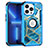 Coque Contour Silicone et Plastique Housse Etui Protection Integrale 360 Degres YJ1 pour Apple iPhone 13 Pro Max Bleu