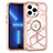 Coque Contour Silicone et Plastique Housse Etui Protection Integrale 360 Degres YJ1 pour Apple iPhone 13 Pro Max Or Rose