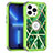 Coque Contour Silicone et Plastique Housse Etui Protection Integrale 360 Degres YJ1 pour Apple iPhone 13 Pro Max Vert