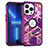 Coque Contour Silicone et Plastique Housse Etui Protection Integrale 360 Degres YJ1 pour Apple iPhone 13 Pro Max Violet