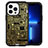 Coque Contour Silicone et Plastique Housse Etui Protection Integrale 360 Degres YJ3 pour Apple iPhone 13 Pro Max Noir Petit