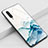 Coque Contour Silicone et Vitre Fleurs Miroir Etui Housse K02 pour Xiaomi Mi A3 Blanc