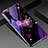 Coque Contour Silicone et Vitre Fleurs Miroir Etui Housse M01 pour Samsung Galaxy S20 Plus Violet