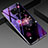 Coque Contour Silicone et Vitre Fleurs Miroir Etui Housse pour Huawei Mate 20 X 5G Violet