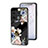 Coque Contour Silicone et Vitre Fleurs Miroir Etui Housse pour OnePlus 10 Pro 5G Noir