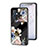 Coque Contour Silicone et Vitre Fleurs Miroir Etui Housse pour OnePlus 9 5G Noir