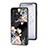 Coque Contour Silicone et Vitre Fleurs Miroir Etui Housse pour OnePlus 9 Pro 5G Noir