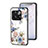 Coque Contour Silicone et Vitre Fleurs Miroir Etui Housse pour OnePlus Ace Pro 5G Blanc