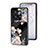 Coque Contour Silicone et Vitre Fleurs Miroir Etui Housse pour OnePlus Ace Pro 5G Noir