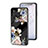 Coque Contour Silicone et Vitre Fleurs Miroir Etui Housse pour OnePlus Nord CE 5G Noir