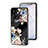 Coque Contour Silicone et Vitre Fleurs Miroir Etui Housse pour OnePlus Nord N300 5G Noir