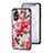 Coque Contour Silicone et Vitre Fleurs Miroir Etui Housse pour Oppo A17 Petit