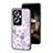 Coque Contour Silicone et Vitre Fleurs Miroir Etui Housse pour Oppo A2 5G Petit