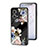 Coque Contour Silicone et Vitre Fleurs Miroir Etui Housse pour Oppo F21 Pro 4G Noir