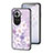 Coque Contour Silicone et Vitre Fleurs Miroir Etui Housse pour Oppo Reno11 5G Petit