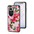 Coque Contour Silicone et Vitre Fleurs Miroir Etui Housse pour Oppo Reno11 5G Petit