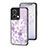 Coque Contour Silicone et Vitre Fleurs Miroir Etui Housse pour Oppo Reno8 5G Petit