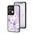 Coque Contour Silicone et Vitre Fleurs Miroir Etui Housse pour Oppo Reno8 Pro 5G Petit