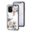 Coque Contour Silicone et Vitre Fleurs Miroir Etui Housse pour Realme 10 5G Blanc