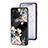 Coque Contour Silicone et Vitre Fleurs Miroir Etui Housse pour Realme 10 5G Noir