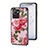 Coque Contour Silicone et Vitre Fleurs Miroir Etui Housse pour Realme C30s Petit