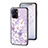 Coque Contour Silicone et Vitre Fleurs Miroir Etui Housse pour Realme Q5x 5G Petit