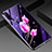 Coque Contour Silicone et Vitre Fleurs Miroir Etui Housse pour Samsung Galaxy A70S Rose Rouge
