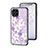 Coque Contour Silicone et Vitre Fleurs Miroir Etui Housse pour Samsung Galaxy M53 5G Petit