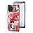 Coque Contour Silicone et Vitre Fleurs Miroir Etui Housse pour Samsung Galaxy M53 5G Petit