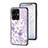 Coque Contour Silicone et Vitre Fleurs Miroir Etui Housse pour Vivo iQOO Z6 Lite 5G Petit