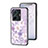 Coque Contour Silicone et Vitre Fleurs Miroir Etui Housse pour Vivo T1 5G Petit