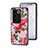 Coque Contour Silicone et Vitre Fleurs Miroir Etui Housse pour Vivo V27 5G Petit