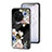 Coque Contour Silicone et Vitre Fleurs Miroir Etui Housse pour Vivo X90 5G Noir