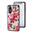 Coque Contour Silicone et Vitre Fleurs Miroir Etui Housse pour Vivo Y02S Petit