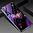 Coque Contour Silicone et Vitre Fleurs Miroir Etui Housse pour Xiaomi Mi 10 Pro Violet