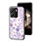 Coque Contour Silicone et Vitre Fleurs Miroir Etui Housse pour Xiaomi Poco C65 Petit