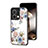 Coque Contour Silicone et Vitre Fleurs Miroir Etui Housse pour Xiaomi Redmi Note 13 5G Blanc