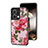 Coque Contour Silicone et Vitre Fleurs Miroir Etui Housse pour Xiaomi Redmi Note 13 5G Petit