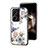 Coque Contour Silicone et Vitre Fleurs Miroir Etui Housse pour Xiaomi Redmi Note 13 Pro+ Plus 5G Petit