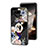 Coque Contour Silicone et Vitre Fleurs Miroir Etui Housse S01 pour Asus ROG Phone 5 Pro Noir