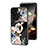 Coque Contour Silicone et Vitre Fleurs Miroir Etui Housse S01 pour Huawei Honor 90 Lite 5G Noir