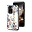 Coque Contour Silicone et Vitre Fleurs Miroir Etui Housse S01 pour Huawei Honor 90 Lite 5G Petit