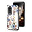 Coque Contour Silicone et Vitre Fleurs Miroir Etui Housse S01 pour Huawei Honor 90 Pro 5G Petit