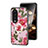 Coque Contour Silicone et Vitre Fleurs Miroir Etui Housse S01 pour Huawei Honor 90 Pro 5G Petit