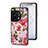 Coque Contour Silicone et Vitre Fleurs Miroir Etui Housse S01 pour OnePlus 11 5G Petit