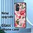 Coque Contour Silicone et Vitre Fleurs Miroir Etui Housse S01 pour OnePlus 9 5G Petit